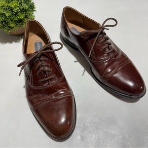 Giorgio Brutini Brown Leather Cap Toe Lace Up Oxford Dress‎ Shoes Mens Size 10